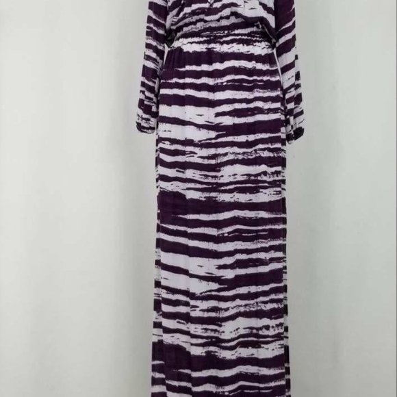 Betro Simone Womens Maxi Dress Purple White Stripe - Picture 1 of 8
